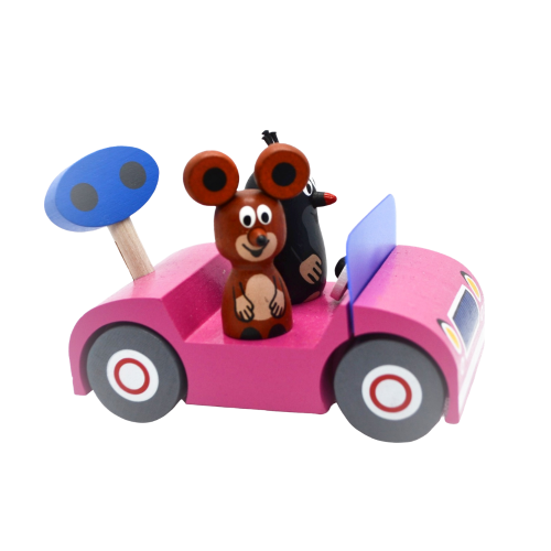 Auto Krtek na výletě - Barva: Růžová