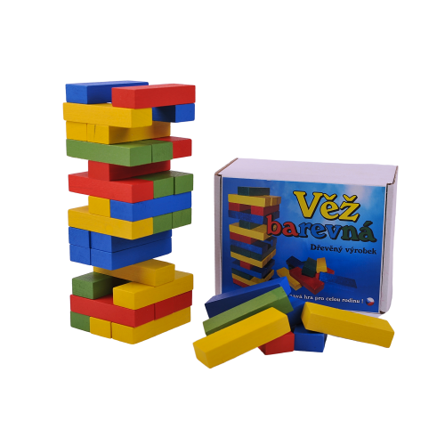 Věž - jenga - Typ: barevná